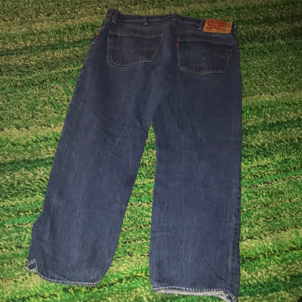 Levi's 501 Men's Dark Blue Straight Leg Jeans 40x30